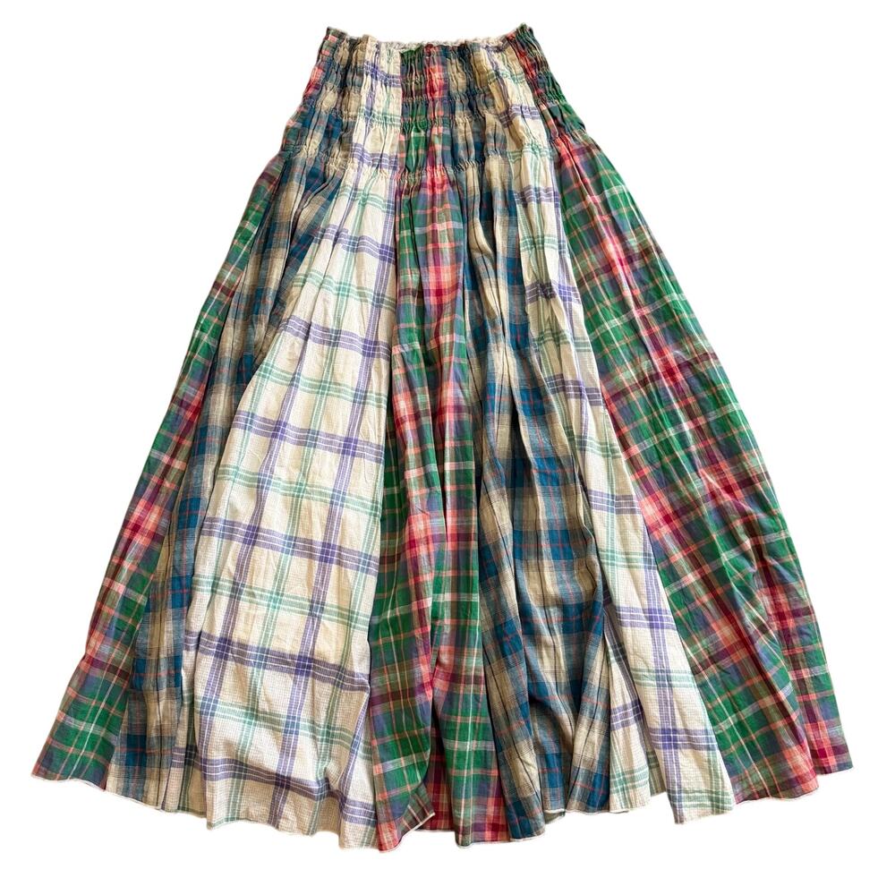Oli & Hali Plaid Convertible Maxi Skirt Tube Dress Women's Small Pocketed - Picture 2 of 14